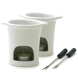 Swissmar 6-piece DUET Chocolate Fondue Set by Swissmar