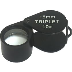 10X 18mm Black Jewelers Loupe Round