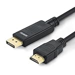 AVANTEK 金メッキ displayport to HDMI ケーブル (1.8M) ディスプレイポート to HDMI変換アダプター ブラック
