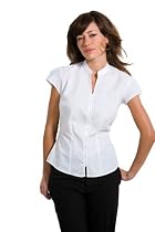 Kustom Kit Ladies Continental Mandarin Collar Blouse