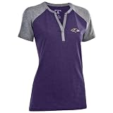 Baltimore Ravens Women's Purple Shine Slub Jersey V-Neck T-Shirt