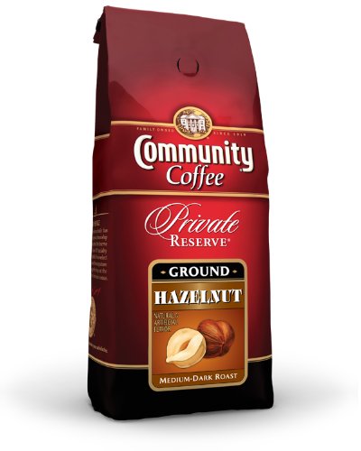 Community Coffee Private Reserve Ground Coffee, Hazelnut, 12-Ounce Bags (Pack of 3)