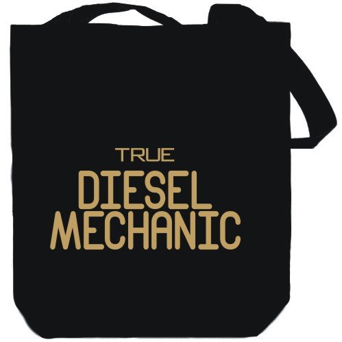 True Diesel Mechanic Black Canvas Tote Bag Unisex