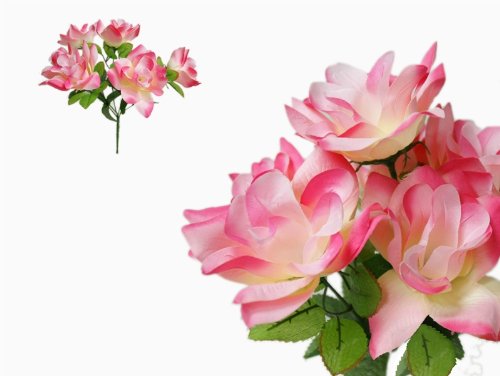 168 Pink Cream Velvet Open Roses Wedding Centerpieces 