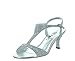 dream Pairs Women's Classic Open Toe Rhinestone Embelishment Adjustable Buckle Mid Heel Sandals