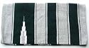 34 x 64 BLACK WHITE GRAY Navajo Print Saddle Blanket
