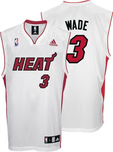 Dwyane Wade Youth Jersey: adidas White Replica #3 Miami Heat Jersey