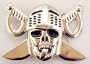 Lewd Knight Skull & Crossed Swords Belt Buckle