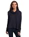 Mac & Jac Women's Melange Cable Sweater, Blue Melange, Medium