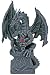 Dragon and Celtic Cross Figurine - Cold Cast Resin - 10'' Height