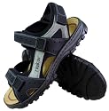 Rieker Antistress Herrensandale CHRISTIAN schwarz kombi Leder Wildleder
