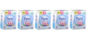 Purex Complete 3-in-1 Laundry Refill, Big Value 190 Sheets, Pure & Clean Scent