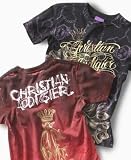 Christian Audigier Rock N Roll Skull Tee