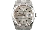 Rolex Mens Stainless Steel Datejust Silver Dial Jubilee Band