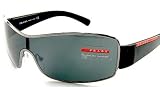 Prada - New Authentic PRADA SPORT SPS 52E SPS52E 5AV-1A1 SUNGLASSES Gray Lenses & SHINY BLACK GUNMETAL Frame