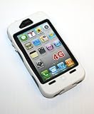 White/Black Iphone 4... black 2 piece hard case w/ white silicone cover...C ....