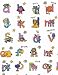 Kitchen & Housewares : Animals Alphabet Stikarounds Wall Stickers 52 pieces