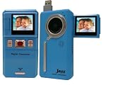 Flip Screen Jazz DV151 Blue Digital Video Camera / Camcorder / Recorder, 1.5 Screen, 180 Degree rotation for normal and self portrait filming, Unique straight to You Tube funtion. Integrated pop-out USB connector, 4 x Digital Zoom. upto 60 Minutes recording with SD / MMC card support upto 2GB.