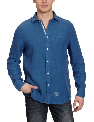Marc O\'Polo Herren Freizeithemd Regular Fit 223 1222 42304, Gr. 48 (M) (US 39-40), Blau ( Preisvergleich