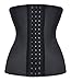 Camellias Women's Latex Sport Girdle Waist Training Corset Waist Shaper,SZ1988-3-Black-6XL