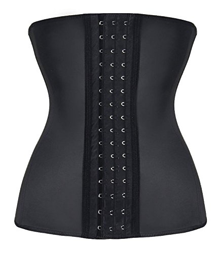 Camellias Women's Latex Sport Girdle Waist Training Corset Waist Shaper,SZ1988-3-Black-6XL