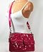 NEW AUTHENTIC COACH POPPY PATENT LIQUID GLOSS HIPPIE BAG (Magenta/Silver)