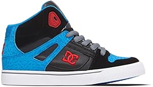 DC Spartan High SE Skate Shoe (Little Kid/Big Kid),Black/Blue/Red,2 M US Little Kid