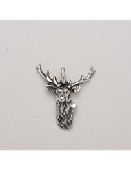 Sterling Silver Buck Medallion - CHAIN NOT INCLUDED