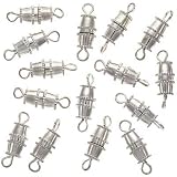Real Silver Plated Fancy Thick Barrel Clasps 9.5mm (x20)