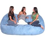 7.5-feet Xx-large Sky blue Cozy Sac Foof Bean Bag Chair Love Seat