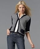 Tommy Hilfiger Geometric Single-Button Cardigan Sweater