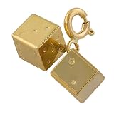 14k Yellow Gold Lucky Dice Charm