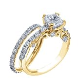 1.65 Carats Diamond Engagement Ring 14k Yellow Gold Bridal Set Round Cut SALE - 5