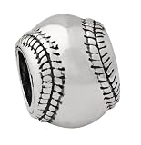 Sterling Silver Reflections Baseball Bead (4mm Diameter Hole)
