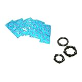 Durex Enhanced Pleasure Premium Latex Condoms Lubricated 12 condoms Plus 3 Black Beaded ERECTION AIDS