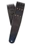 Planet Waves Blasted Leather Guitar Strap, Black with Brass Rivets