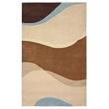 Contemporary Area Rug, 828 Mirage Collection 5'x8' Beige Brown by 828 Trading Rugs