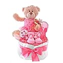 Ballerina Bear New Baby Girl Diaper Cake - Shower Table Centerpiece and Gift Idea