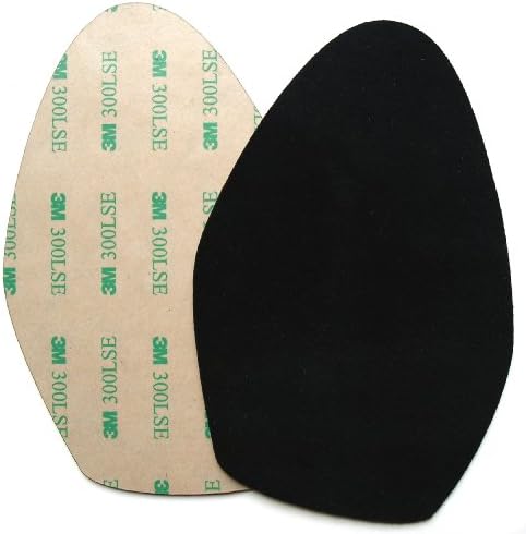 Stick-on suede soles for high-heeled shoes, with industrial-strength adhesive backing. Resole old dance shoes or convert your favorite heels to perfect dance shoes [SUEDE-LA]