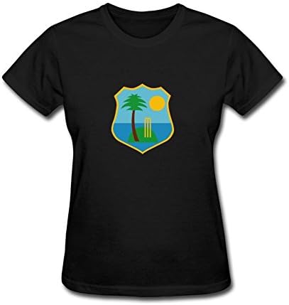 ZHONGGAN Women's West Indies Cricket Team Logo Short Sleeves T-shirt Size L