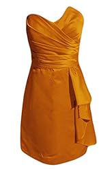 Strapless Chiffon/Satin Cocktail Short Evening Dress/Prom Dress/Party Dress 