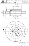 Brembo 25427 Front Disc Brake Rotor