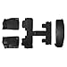 SMARTLINER Floor Mats and Cargo Liner Behind 3rd Row Set Black for 2014-2018 Highlander with 2nd Row Bucket Seats (No Hybrid Models)