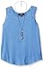 Amy Byer Girls' Big Knit Suede Sleeveless Top with Lace