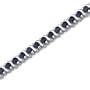 Time tested Classic Round Cut Created Sapphire Gemstone Tennis Bracelet in Sterling Silver