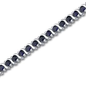 Time tested Classic Round Cut Created Sapphire Gemstone Tennis Bracelet in... by 