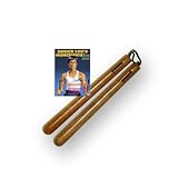 Shogun Nunchaku - bois, corde, naturelle, ronde, avec livre par Bruce Lee
