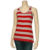 NHL Antigua Detroit Red Wings Ladies Red-Gray Striped Electric Tank Top (Medium)