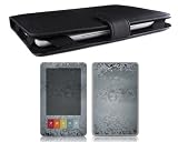 Bundle Monster Barnes & Noble Nook Synthetic Leather Case Cover Jacket + Skin Sticker + Screen Protector Ebook Accessories Combo - Fit 3G and Wifi Version