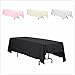 GFCC 60x102'' Polyester White Tablecloth Rectangle Table Cloth for 6ft Table Washable Polyester Wedding Party Supplies Buffet Table Cover